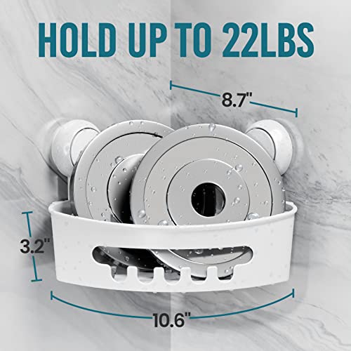 TAILI Corner Shower Caddy with Suction Cups, Wall Mounted - Image 4