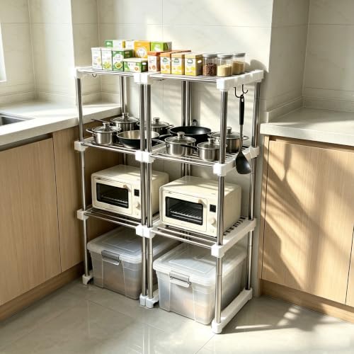 BLULEE Expandable Standing Shelf Unit, Adjustable Storage - Image 5