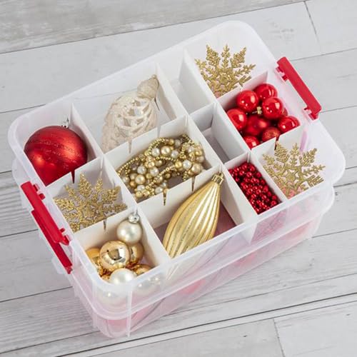 Sterilite Stack & Carry Christmas Ornament Storage Box - Image 5
