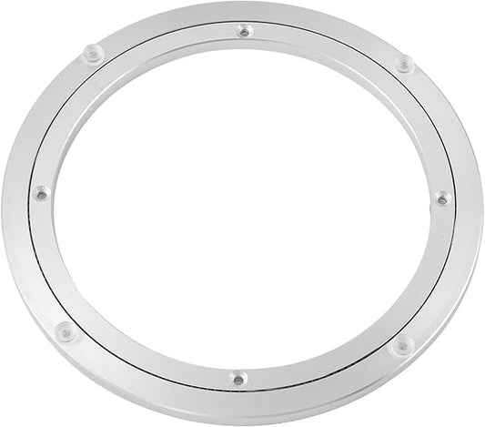 QDiShi 8 Inch Lazy Susan, Heavy Duty Swivel Turntable Aluminum Bearing Metal Rotating Turntable Bearings Swivel Plate Hardware for Dining-Table and Workbench (8 inch)