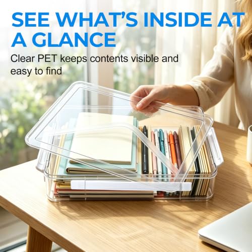 2 Pack Board Game Storage Box, Stackable Craft Organizer - Image 7