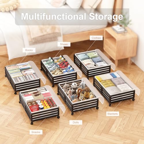 Under Bed Storage with Wheels-Large Bamboo Underbed - Image 7
