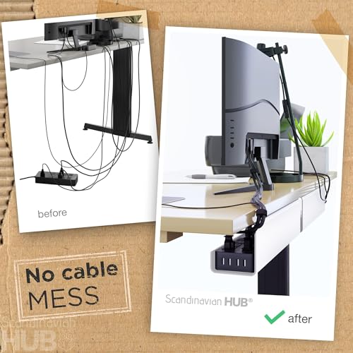 Scanfield Under Desk Cable Management Tray, No-Screw | Cable Managemen - Image 3