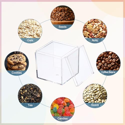 uxcell 2 Pcs Small Acrylic Box with Lid Decorative Storage Box - Image 6