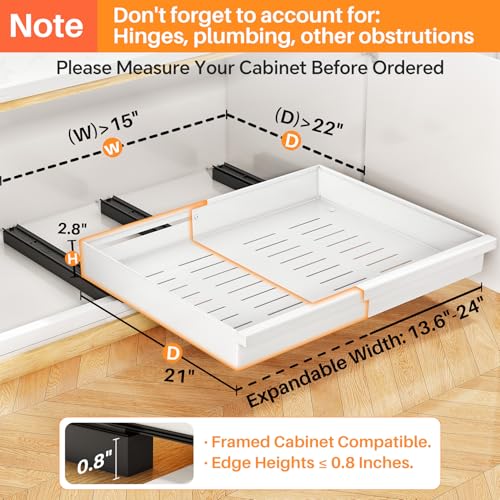 Pull out Cabinet Organizer, 1-Pack Expandable(13.6"- | All Products - Image 4