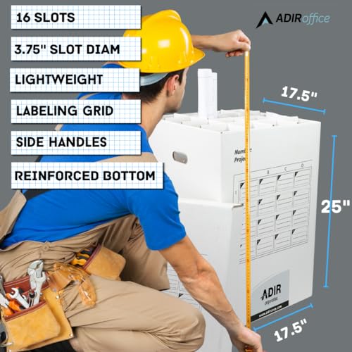 Adir Cardboard Roll File Storage Organizer - Vertical File - Image 4