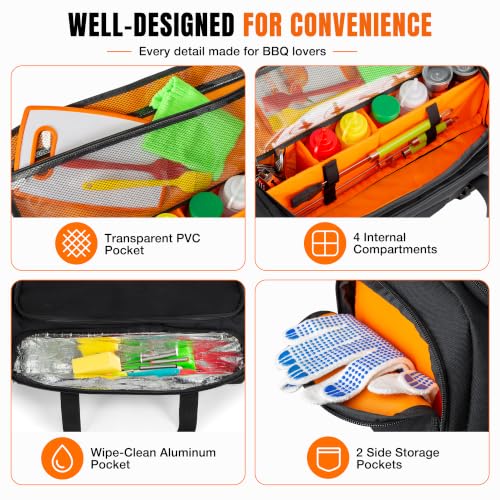 Camp Grill Tool Storage Bag, Portable BBQ Utensil Case - Image 3