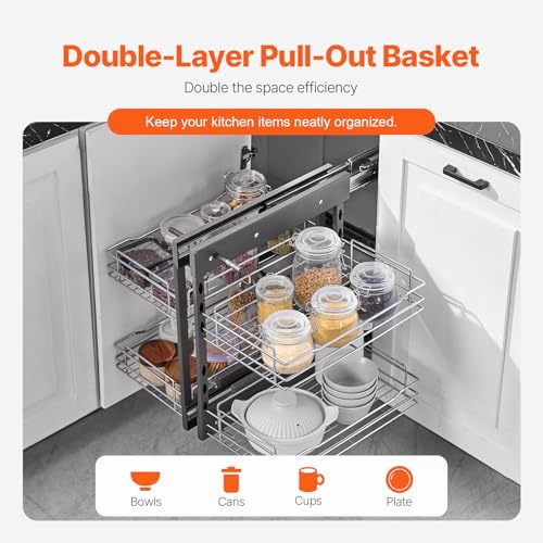 VEVOR Min 15" W Opening Blind Corner Pull Out Organizer, 2 - Image 6