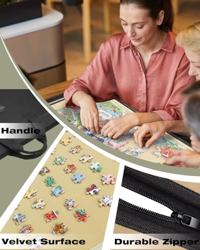 1000 Piece Portable Jigsaw Puzzle Board with Cover | Home Organization - Image 5