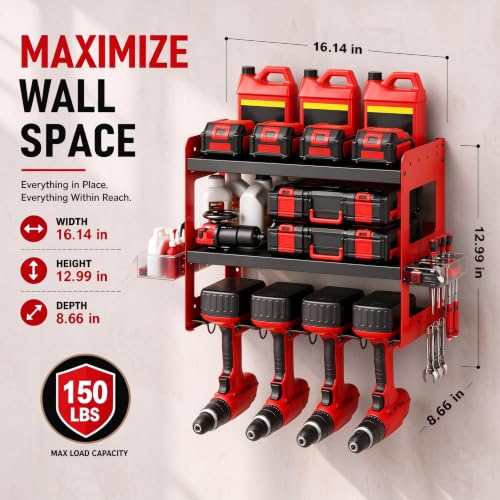 3-Tier Heavy Duty power tool organizer wall mounted150 lb - Image 4