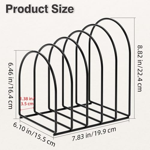 1 Pack Metal Beanie Organizer for 6 Hats, Vertical Display Stand - Image 4