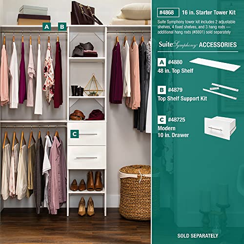 ClosetMaid SuiteSymphony Small Closet Organizer Starter - Image 6