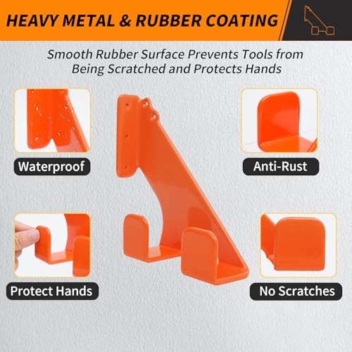 Chainsaw Holder Wall Mount, 2 Pack Heavy Duty Chainsaw - Image 5