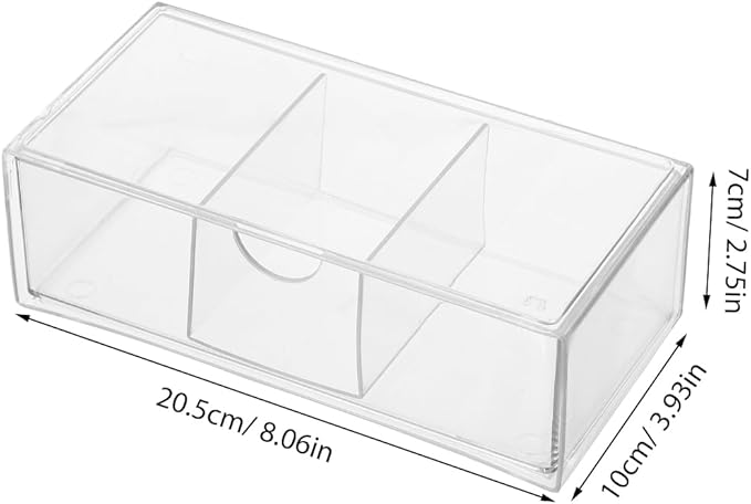 Healifty Hair Accessories Organizer Box with Drawers, Acrylic Hair Clips Headband Storage Container, Stackable Makeup Storage Organizer for Bathroom Vanity and Desktop