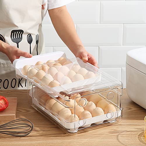 HOMQUEN Egg Holder, Clear Plastic - 2 Layer/40 Grid | All Products - Image 4