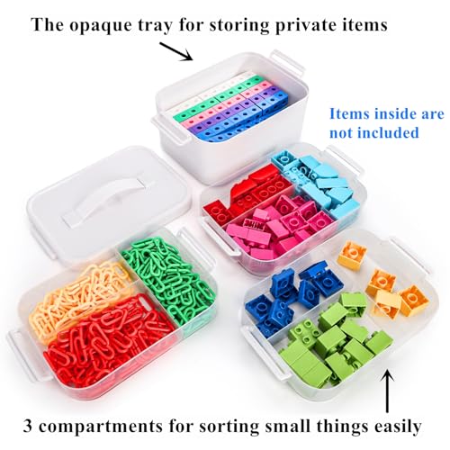 Tebery 4 Tier Plastic Craft Storage Organizer, Clear - Image 5