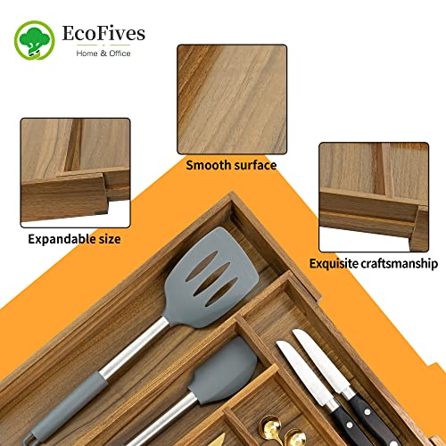 Luxury Acacia Kitchen Drawer Organizer - Silverware | All Products - Image 7