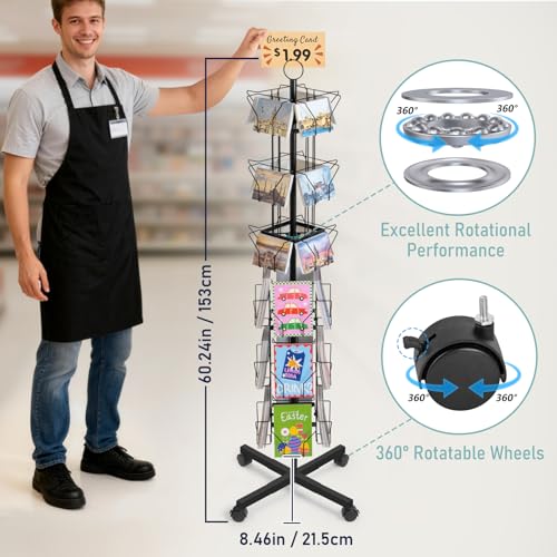 ANBOXIT Greeting Card Display Stand Rotating Rack Holder - Image 5