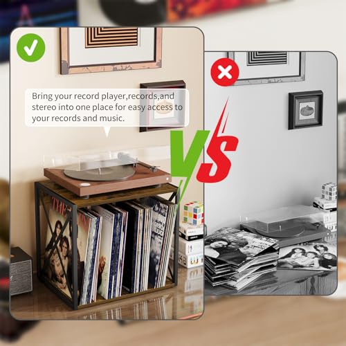 Vinyl Record Storage,Vinyl Record Holder Up to 80-100 Albums - Image 6