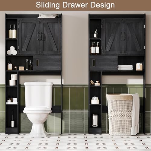 ChooChoo Over The Toilet Storage Cabinet with Sliding Door - Image 7