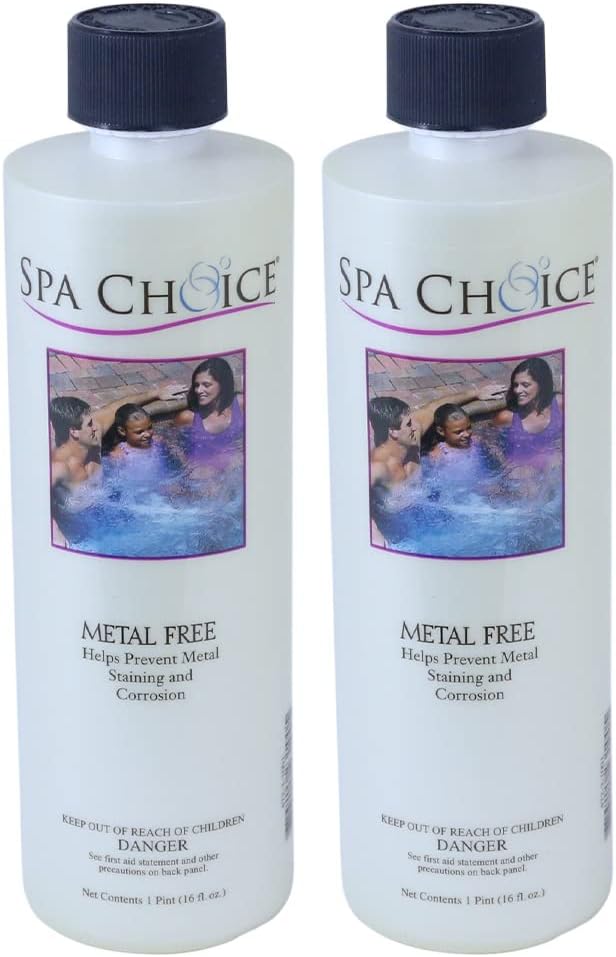 SpaChoice 1-Pint 2-Pack Premium Metal Free, Metal Gone for Spa Hot Tub, Made in USA