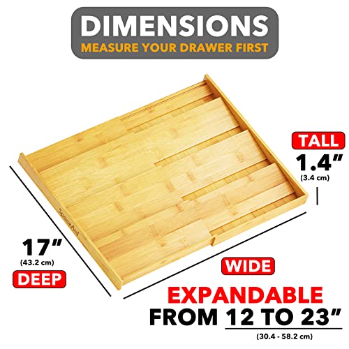SpaceAid Bamboo Spice Drawer Organizer, (Need 3" Deep Drawer) - Image 4