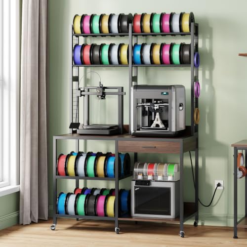 3D Printer Stand with Filament Storage, Table with Top Shelf - Image 2