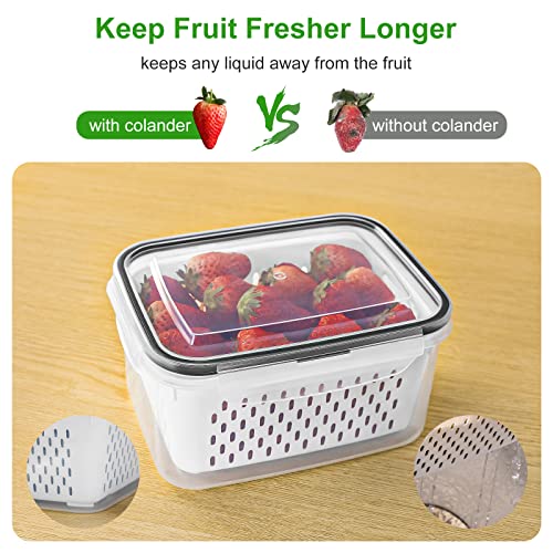 5 PCS Large Fruit storage Containers for Fridge,Food Storage - Image 4