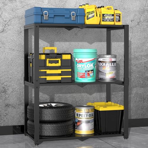 Hastatii 3-Shelf Storage Shelving Unit Metal Rack Heavy-Duty - Image 5