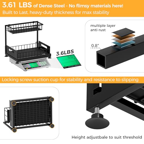 Saydear L-Shaped Under Sink Organizer, 2-Tier Pull-out Cabinet - Image 7