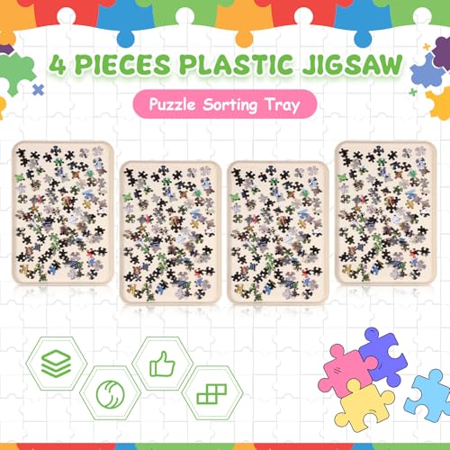 8 Pcs 15'' x 10.5' Extra Large Puzzle Sorting Trays - Image 5