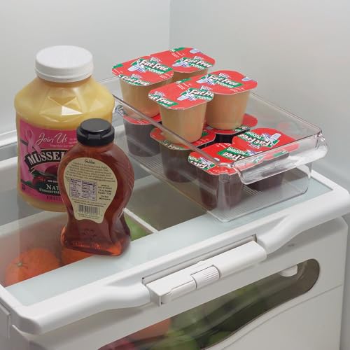 iDesign Fridge Storage Bin with Handle, Set of 4, Clear - Image 7