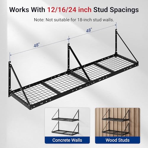 FLEXIMOUNTS 2-Pack 2x4 ft Wall Shelving Garage Storage Rack - Image 4