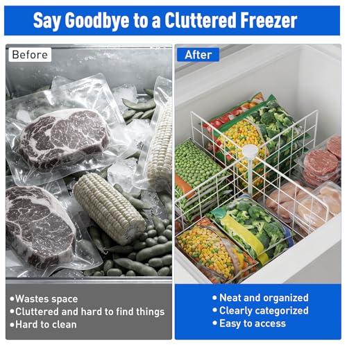 BESTYASH Chest Freezer Divider, 1-Pack with 4 Metal Wire Panels - Image 5