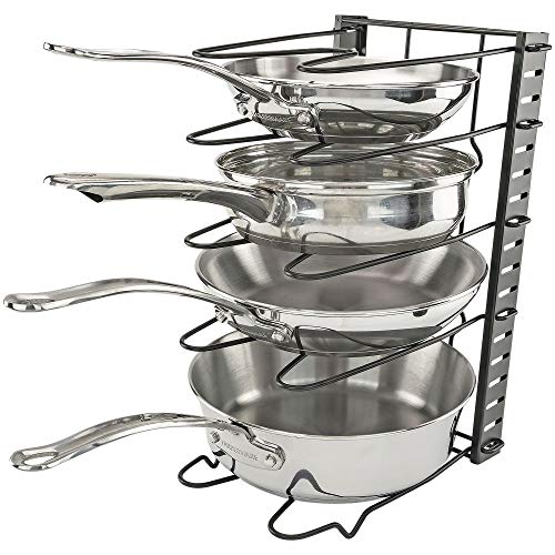 Southern Homewares Metal Pot and Pan Storage Rack – Black - Image 2