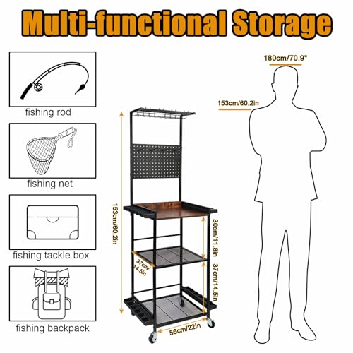 Aventik Fishing Rod Holders For Garage, 3-Tier Heavy Duty - Image 3