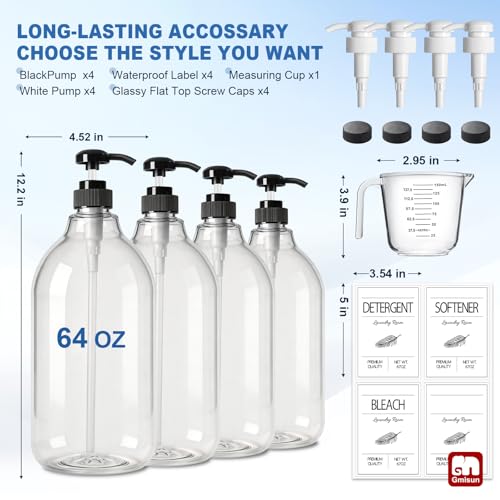 GMISUN Plastic Laundry Detergent Soap Dispenser, Liquid - Image 4
