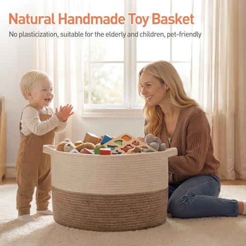 OIAHOMY 90L XXXLarge Blanket Basket Living Room Laundry - Image 5