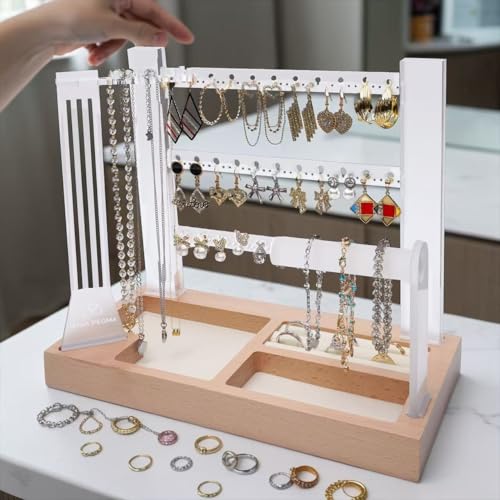 Jewelry Organizer Stand 3 Tier Acrylic Jewelry Storage - Image 3