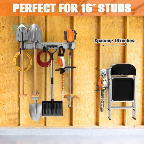 TORACK Wall Mounted Garden Tool Rack, Folding Chair Wall Hook - Image 6
