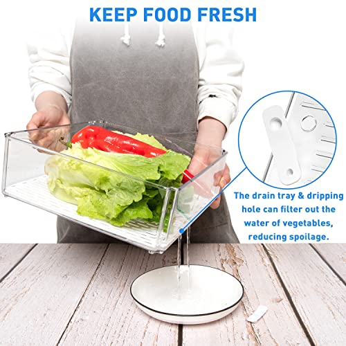 POMEAT 10 Pack Clear Fridge Organizers and Storage with Lids - Image 5