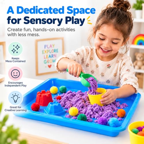 Remerry 4 Pcs Art Craft Tray for Kid, 13.4 x 10 Inch - Image 6