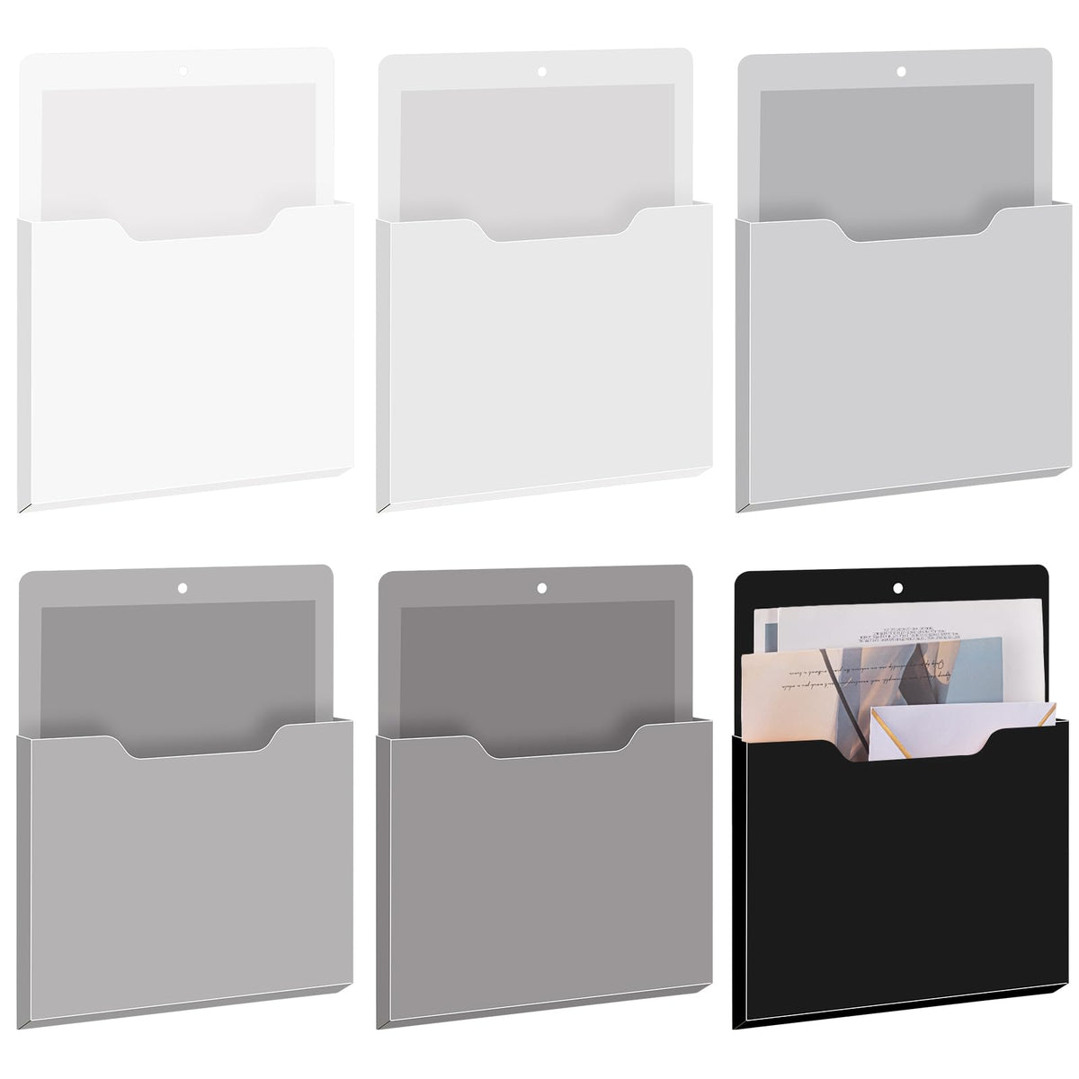 Fuutreo Magnetic Wall File Holder,6pcs,Achromatic Co | All Products - Image 1