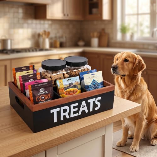Pethiy Dog Treat Organizer Box with 2 Plastic Jars & Compartments - Image 5