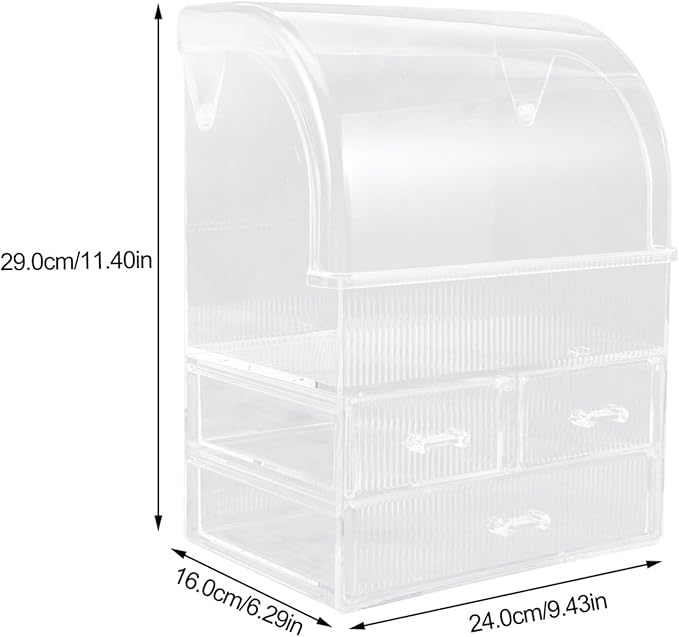 MERRYHAPY Large Capacity Makeup Organizer Box Acrylic Drawer Storage Desktop Makeup Organizer