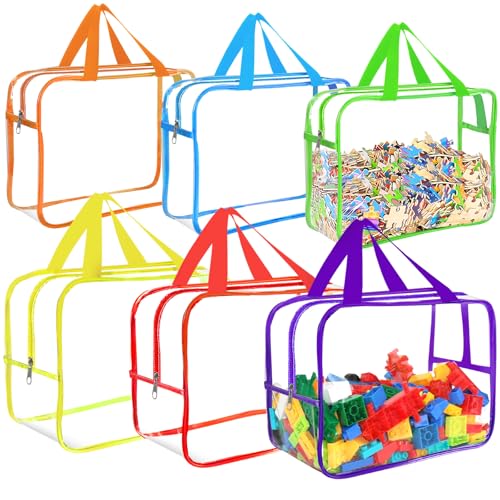 6 Colors L & XL Toy Storage Bags with Labels Reusable - Image 2
