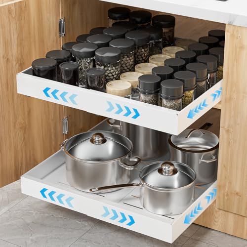 2 Pack Pull Out Cabinet Organizer | Home Organization - Image 2