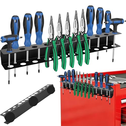 Heavy Duty Magnetic Metal Tool Holder - 18 Holes | Garage Storage - Image 2