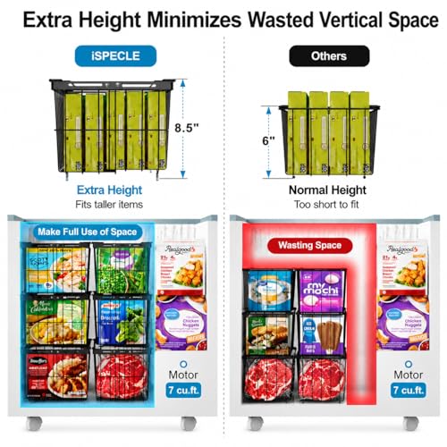 Freezer Organizer Bins - Adjustable Width & Extra Depth, 3 Pack - Image 5