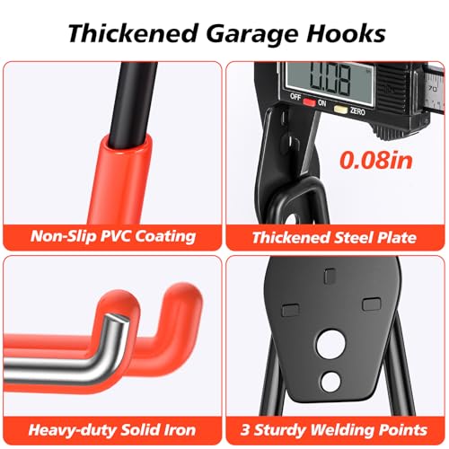 20-Pack Heavy Duty Garage Hooks for Storage & Hanging Items - Image 5